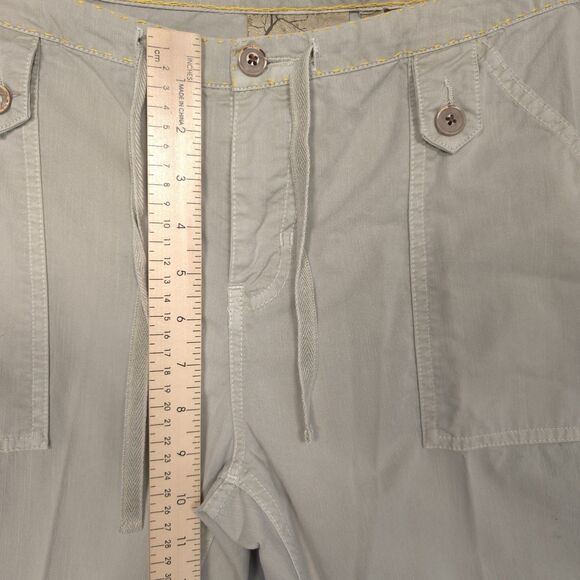 GRAMICCI Women’s Pants Size 6 Straight Flare Drawstring Hiking Gray Green - Picture 3 of 12